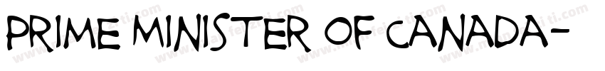 Prime Minister of Canada字体转换
